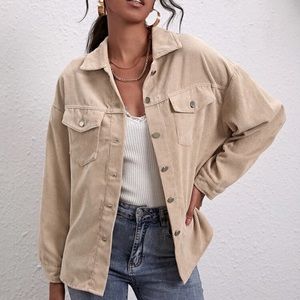 Shein Corduroy Button-Front Jacket (Medium)